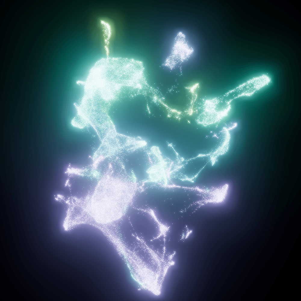 3D rotating UMAP of the full dataset